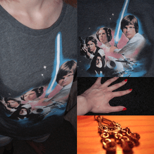 Tag 12: T-shirt H&M, Nagellack MNY, Jeanshose unbekannter Laden, Ohrringe SIX