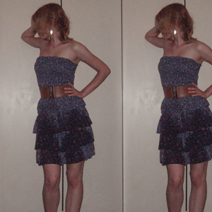 Tag 47: Ohrringe aus den 70er Jahren (ehemaliger Besitz meiner Mum), Kleid und Gürtel Belcci