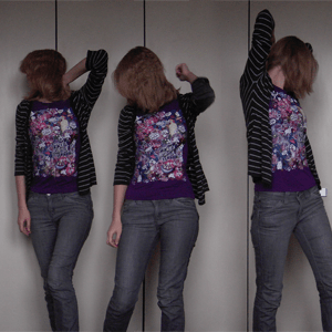 Tag 64: Strickjacke und Jeans H&M, T-shirt Mango