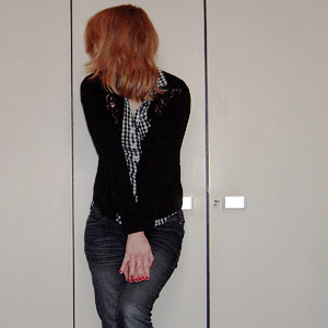 Tag 139: Strickjacke unbekannt, Bluse H&M, Jeans Mister*Lady (Denim)