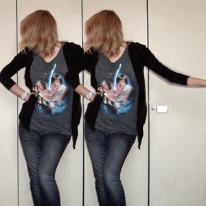 Tag 196 Tag 196 (17.01.2011): Strickjacke Pimkie, T-shirt H&M, Jeans Mister*Lady, Uhr Fossil