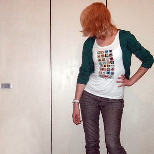 Tag 251: Kleidung H&M (T-shirt Aufdruck selbstgemacht), Uhr Fossil