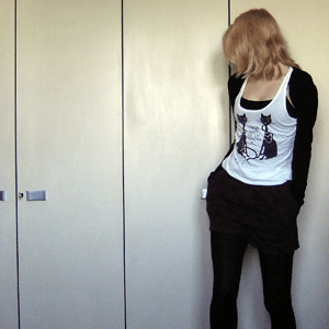 Tag 282 Tag 282: Strickjacke Pimkie; Top, Tanktop und Shorts H&M; Strumpfhose C&A