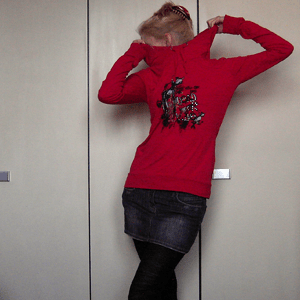 Tag 286: Oberteil Mister*Lady, Rock Pimkie, Strumpfhose C&A, Kette Kool Kat Kustom