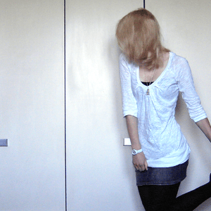 Tag 287: Oberteil Vero Moda, Top H&M, Rock Pimkie, Strumpfhose C&A