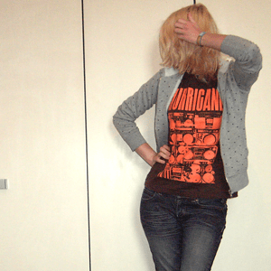 Tag 349: Sweatshirtjacke unbekannt, T-shirt Hurricane-Festival, Jeans Mister*Lady