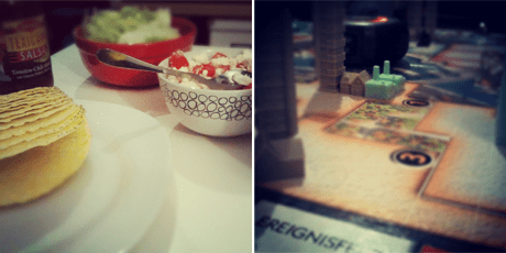 Die Zeit nach Weihnachten wurde ausgenutzt um zu entspannen (zum Beispiel bei Tacos). An Silvester wurde dann fleißig Monopoly City gespielt.