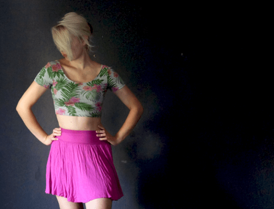 H&M Outfit mit Palmen und Rock