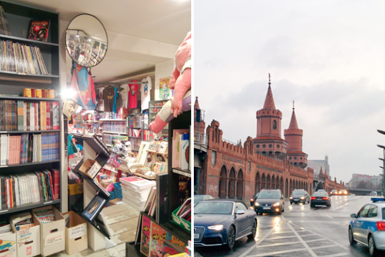 Comic-Laden und Warschauer Brücke