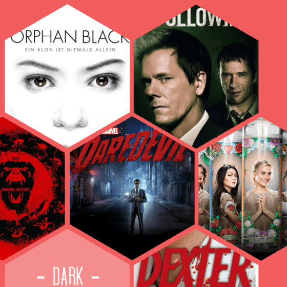 Orphan Black, The Following, 12 Monkeys, Daredevil, Orange is the new black, Dexter