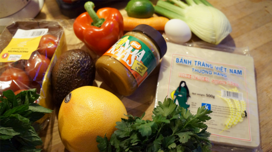 Einkäufe für drei Rezepte aus Clean Eating to Go.