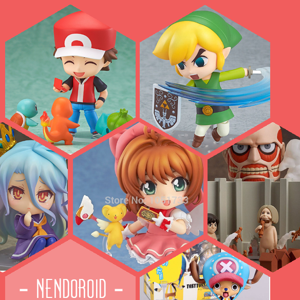Nendoroids zu Pokémon, The Legend of Zelda, No Game No Life, Card Captor Sakura, Attack on Titan und One Piece.