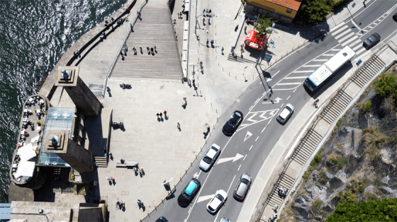 Hohe Aussichtspunkte gibt es in Porto auch umsonst.