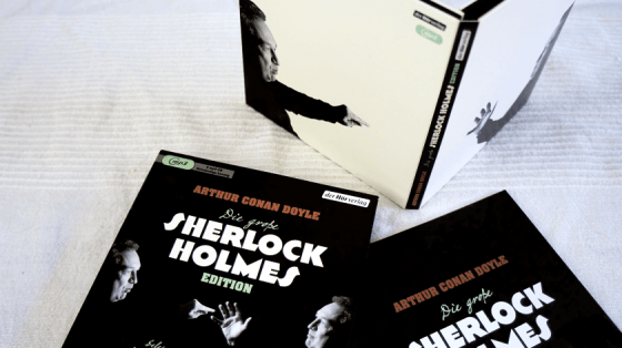 Die Verpackung der große Sherlock Holmes Edition gelesen von Oliver Kalkhofe.
