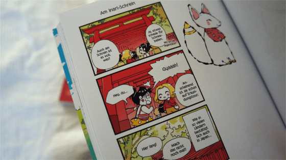 Comic: Gemeinsam wird der Inari-Schrein in Kyoto besucht.